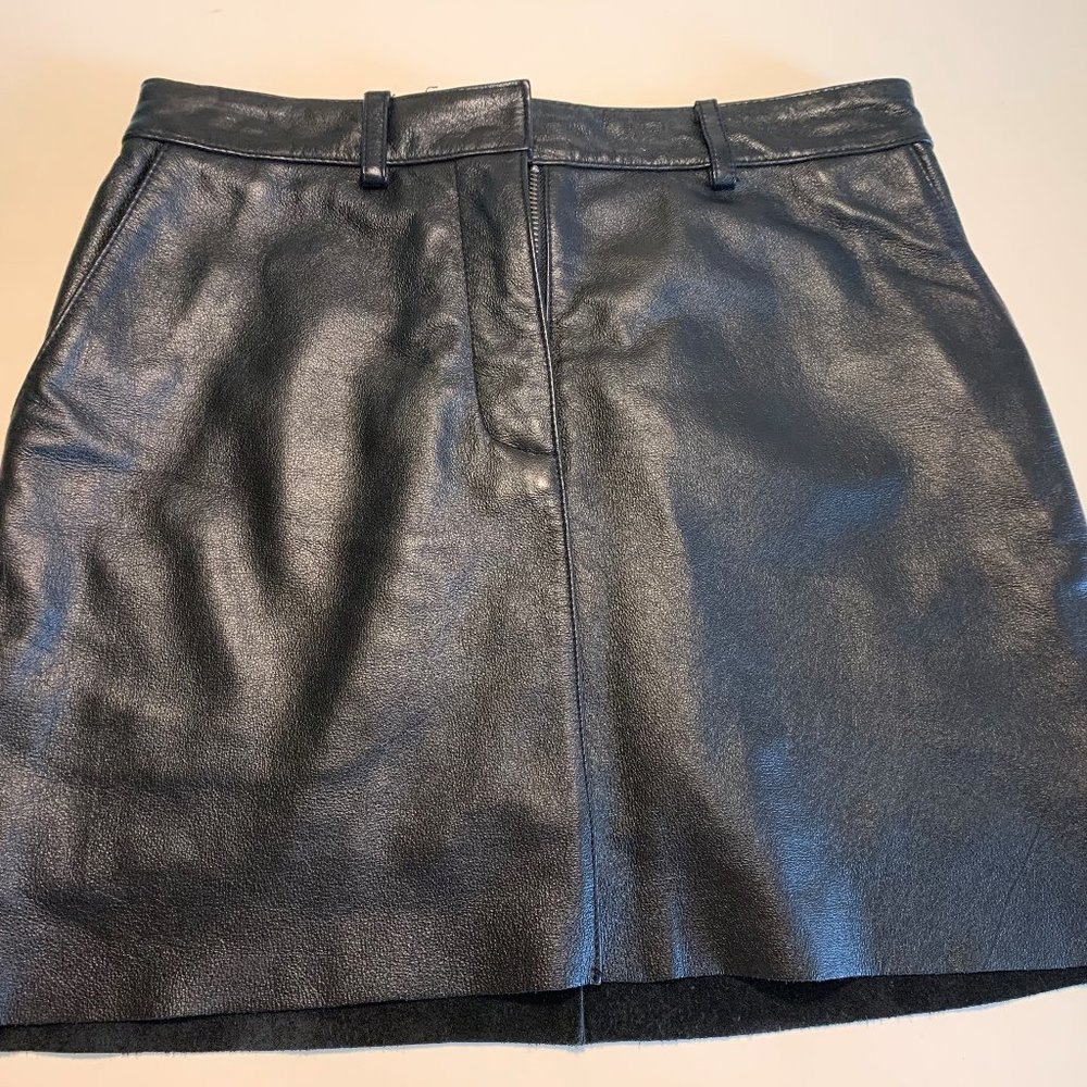 Leather black Skirt
